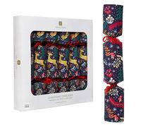 Talking Tables 6 x Christmas Crackers with Crown Party Hats and a Reindeer Drive Game, Twilight Design Eco-Friendly Xmas Tableware, Recyclable