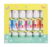 Talking Tables 6 x Easter Crackers, Jokes, Games, Ears Headband, Spring Bunny Design Eco-Friendly, Pastel Tableware, Recyclable