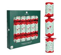 Talking Tables 6 x Eco Christmas Crackers with Reusable Culinary Gifts, Plastic Free, Handmade Sustainable Xmas Table Decorations, Red & Green