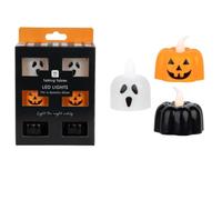 Talking Tables 6 x Halloween LED Tealight Candles Flameless Decorations