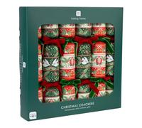 Talking Tables 6 x Handmade Luxury Red and Green Christmas Crackers 30cm