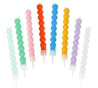 Talking Tables 8 x Bobble Birthday Candles Cake Toppers - Colourful Pastel Birthday Cake Decorations, Premium Quality, Perfect for Celebrations - Eco Packaging 8cm Height