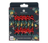 Talking Tables 8 x Handmade Saucer Christmas Crackers, Partridge, 12.5cm