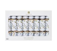 Talking Tables 8 x Mini Christmas Crackers - Christmas Decorations Mistletoe Design with Paper Crown, Joke Sheet & Games, Eco-Friendly Recyclable Tableware, Party Favours - 6"