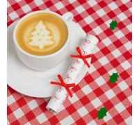 Talking Tables 8 x Mini Saucer Christmas Crackers Candy Cane Red & White Jokes, Charades & Conversation Starters Party Xmas Crackers for Christmas Table Decorations 13cm PLASTIC FREE