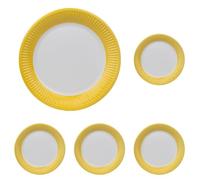 Talking Tables 8 x Yellow Paper Party Plates for Birthday, Solid Colour Disposable Round Dishes, BBQs,Picnic, Kids Baby Shower 23cm 9inch (Pack of 5)