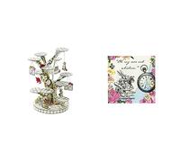 Talking Tables Alice in Wonderland Cupcake Stand Centrepiece Mad Hatter Tea Party, Paper, Mixed Colours, Height 59cm, 23" & Pack of 20 Size 25cm 10" Alice in Wonderland Cocktail, Paper