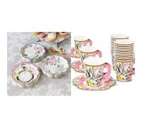 Talking Tables Alice in Wonderland Small Plates 60pk & Alice Tea Cups 12pk Bundle