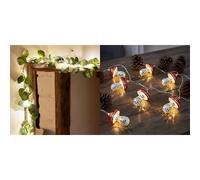 Talking Tables Artificial Leaf Eucalyptus String Lights & Mushroom LED String Lights Bundle