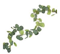 Talking Tables ArtificiaLeaf String Fairy Lights Fake Eucalyptus Vine Green Leaves, Battery Operated, Green, 1.8m Length