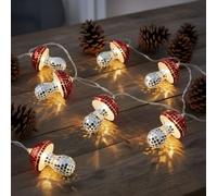Talking Tables Battery Operated Mushroom LED Indoor String Lights, Christmas Table Party Decorations, Alice in Wonderland Decor Xmas Gift, Secret Santa, Stocking Filler, Wedding Easter 1.6m