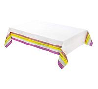 Talking Tables TCOVER Colourful Rectangular 180Cm X 120Cm -Disposable Tablecloth for Summer Party, Garden, BBQ, Mexican Fiesta, Solid, Boho Table Cover, 180 x 120