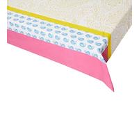 Talking Tables Boho Paisley Fabric Table Cover | Rectangular Party Tablecloth, Reusable Kitchen Accessories, Machine Washable for Dining, Garden, Picnic, BBQ, Festival Theme, Pink