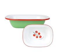 Talking Tables Bon Appetit Handmade 20cm Enamel Oven Dish, Tomato Green Oven to Table Dish for Casseroles, Pies, Roasts, Easy to Clean, Dishwasher Safe, Shatterproof, Scratch Resistant