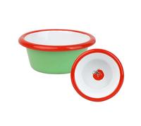 Talking Tables Bon Appetit Handmade 8cm Tomato Green Small Enamel Dip Dish, Shatterproof & Dishwasher Safe, Reusable Dinnerware for Dips, Snacks, BBQs & Picnics