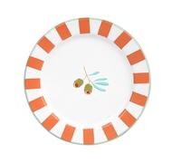 Talking Tables Bon Appetit Handmade Enamel Plate with Olive Design Durable, Side Dish Lightweight, Perfect for Outdoor Dining, Picnic, Camping, Beach - Stylish Summer Tableware Dishwasher Safe 20cm