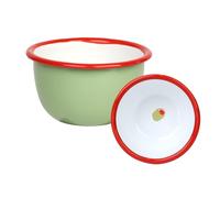 Talking Tables Bon Appetit Handmade Olive Enamel Bowl Vintage Green, Durable Snack Serving Dish for Peanuts, Crisps, Olives, Sauces, Dips, Fruits, Lightweight Easy to Clean, Dishwasher Safe 10cm