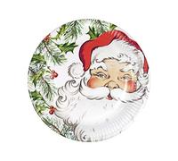 Talking Tables Botanical Santa Plate 9" Pack of 8, paper, Multi, 0.23 x 0.23 x 0.02 cm