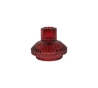 Talking Tables Burgundy Glass Candlestick Holder Small Ribbed Candle Stand Dinner Candles,Home Décor,Accessories,Table Decorations,Indoor or Outdoor Dinner Party,Birthday,Wedding FOREST-HOLD-SML-BUR