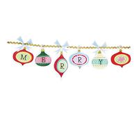 Talking Tables Christmas At Our House Hanging Bunting Banner 3m for Christmas, Multicolor
