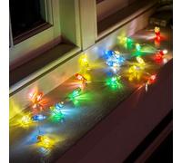 Talking Tables Christmas Bulb LED String Indoor Bedroom Xmas Table Decorations Fairy Lights Warm Glow for NYE Party Home Décor, Battery Not Included, 2m Blue Red Green Yellow