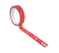 Talking Tables Christmas Paper Tape, 20m Recyclable Plastic Free Wrapping Tape - Red Festive Merry Christmas Lettering, Eco Gift Tape for Presents