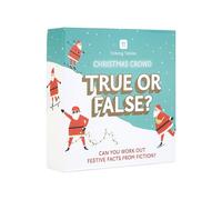 Talking Tables Christmas Festive True or False Quiz Game, Present, Question Cards after Dinner Party, Fun Travel Pocket Games for Kids, Adults, Card Games, Xmas Stocking Filler, Secret Santa, Ages 12+
