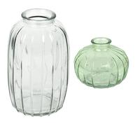 Talking Tables Clear Glass Bud Vase for flowers, s & Talking Tables Green Glass Bud Vase for flowers, s Table Decor Bundle