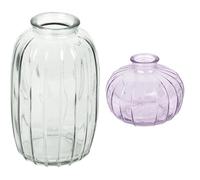 Talking Tables Clear Glass Bud Vase for flowers, s & Talking Tables Lilac Glass Bud Vase for flowers, s Table Decor Bundle