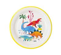 Talking Tables Dinosaur Paper Plates Ideal for girls or boys birthday party, baby shower Sturdy Pack of 8, Dinoplates