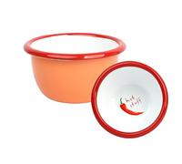 Talking Tables Enamelware Small Dipping Bowl 10cm Chilli Sauce Bowl for Christmas Prep Condiments BBQ Sharing Dips or Party Snack Yogurt Metal Enamel Xmas Tableware Camping Backpacking