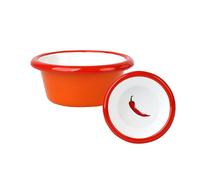 Talking Tables Enamelware Small Dipping Bowl 8cm Chilli Sauce Bowl for Christmas Prep Condiments BBQ Sharing Dips or Party Snack Yogurt Metal Enamel Appetizer Xmas Tableware Camping Backpacking