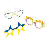Talking Tables Eurovision Song Contest Paper Party Glasses - Eurovision 2023 Celebrated Themed Decorations - 8 Pack,Mixed Colours,18cm