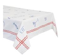 Talking Tables Fabric Large White Tablecloth Made from Recycled Cotton Rectangle, Reusable and Washable Table Cover for Alfresco Dining, Buffets, Weddings & Parties, Picnics 180cm x 140cm