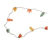 Talking Tables Fall Indoor LED String Warm Glow Autumnal Table Decorations Fun for Harvest Themed Party Home Décor, Battery Not Included, Light Length 2m Halloween Leaf, Felt