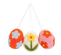 Talking Tables Felt Easter Egg Decorations, Hanging Ornament, Spring Table Setting, Easter Egg Hunt Gift Pack of 3