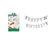 Talking Tables Football Party Table Cover & Football Garland Bundle