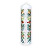 Talking Tables Forest Christmas Pillar Advent Candle 20CM, 25 Hours Burning Time, Dinner, Decoration, Candles Gifts for Women