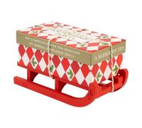 Talking Tables General Knowledge Trivia Christmas Game on Mini Sleigh | Festive Quiz Cards for Family Gatherings | Stocking Filler Party Entertainment