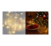Talking Tables Gold LED String Lights & Red LED String Lights Bundle