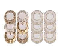 Talking Tables Gold Paper Plates 24pk Medium & Gold Paper Plates 24pk Large Bundle