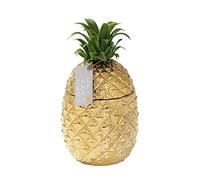 Talking Tables Gold Pineapple Ice Bucket with Lid, Premium addition to your Drinks Trolley | Retro Bar Accessory | Elegant Cooler, 21.5 x 21.5 x 27 cm
