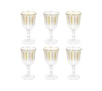 Talking Tables Gold & Silver Wine Glasses - 6 Pack in Clear Talking Tables Clear