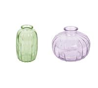 Talking Tables Green Glass Bud Vase for flowers, s & Talking Tables Lilac Glass Bud Vase for flowers, s Table Decor Bundle