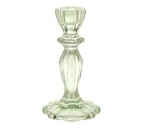 Talking Tables Green Glass Candle Holder, Elegant Candle Holder for Dinner Parties, Decorative Candlestick Holder, Taper Candle Holder, Wedding & Home Decor, Table Centrepiece Ornaments, Height 16cm