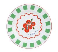 Talking Tables Handmade Enamel Dinner Plate 25cm with Tomato Design - Durable Household Plate, Lightweight for Outdoor Dining, Picnics, Camping, Beach -Summer Tableware Dishwasher Safe