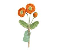 Talking Tables Handmade Orange Poppy Crochet Flower Sprigs 18cm
