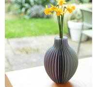 Talking Tables Honeycomb Paper Vase with Glass Vial - Lilac & Pastel Green, Magnetic Closure, Table Centrepiece, Fresh or Faux Flowers, 18 cm