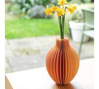 Talking Tables Honeycomb Paper Vase with Glass Vial - Pastel Pink & Yellow | Magnetic Closure | Table Centrepiece for Fresh or Faux Flowers | 18 cm