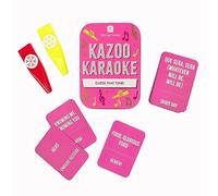Talking Tables Karaoke Kazoo Guess Song Game - Fun Music Trivia Questions Game - 132 Song Cards and 2 Kazoos - Ideal or Secret Santa, Parties, Family Nights, PLASTIC FREE